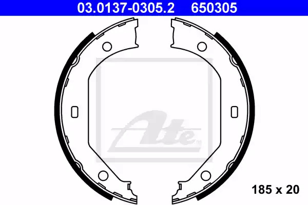 Комлект тормозных накладок ATE 03.0137-0305.2 (650305)