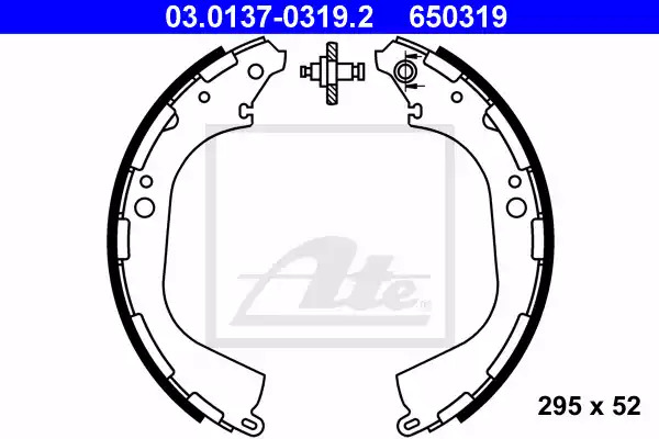 Комлект тормозных накладок ATE 03.0137-0319.2 (650319)