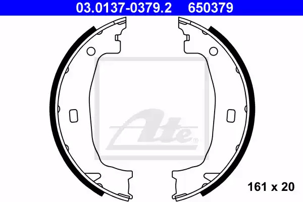 Комлект тормозных накладок ATE 03.0137-0379.2 (650379)