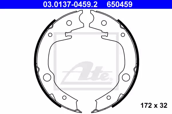 Комлект тормозных накладок ATE 03.0137-0459.2 (650459)