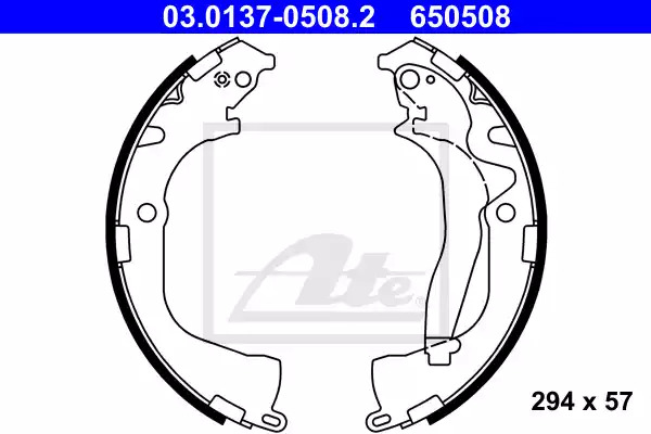 Комлект тормозных накладок ATE 03.0137-0508.2 (650508)