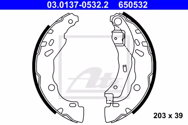 Комлект тормозных накладок ATE 03.0137-0532.2 (650532)