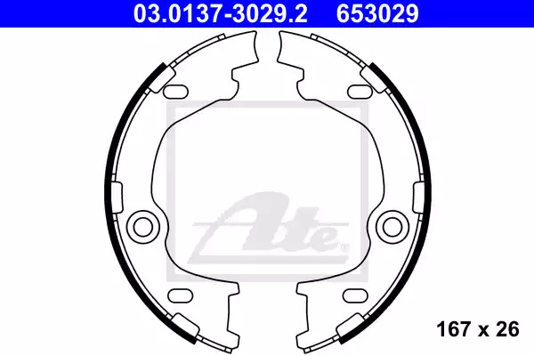 Комлект тормозных накладок ATE 03.0137-3029.2 (653029)