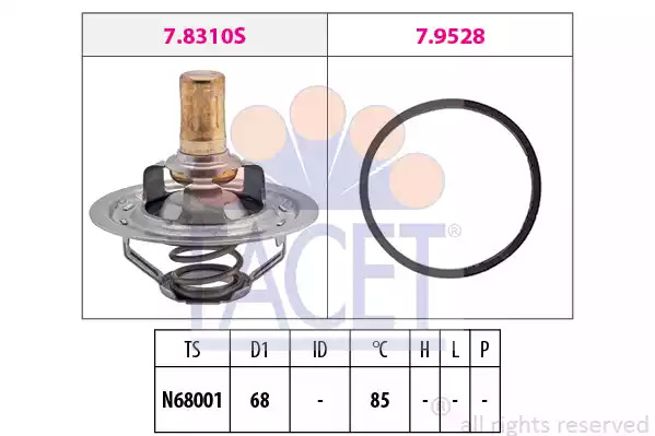 Термостат FACET 7.8310 (EPS 1.880.310, KW 580 310)