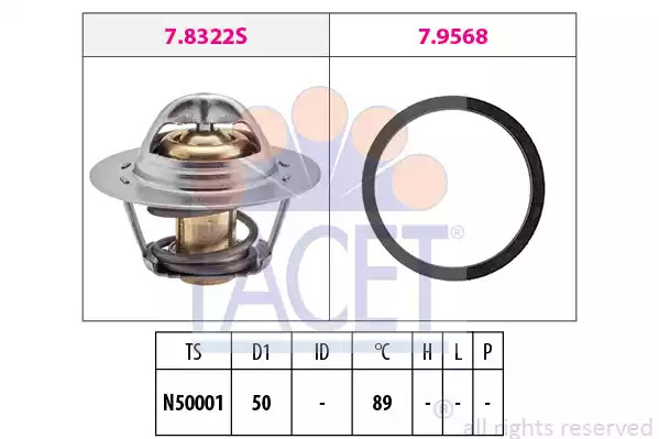 Термостат FACET 7.8322 (EPS 1.880.322, KW 580 322)