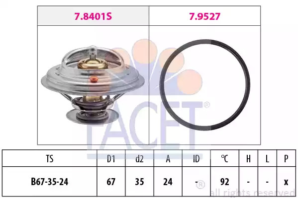 Термостат FACET 7.8401 (EPS 1.880.401, KW 580 401)