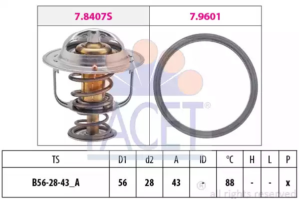 Термостат FACET 7.8408 (EPS 1.880.408, KW 580 408)