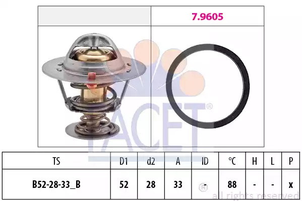 Термостат FACET 7.8412 (EPS 1.880.412, KW 580 412)