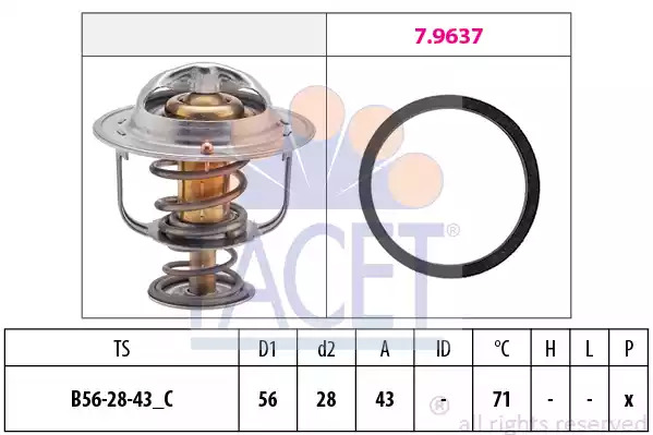 Термостат FACET 7.8650 (EPS 1.880.650, KW 580 650)