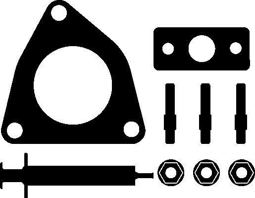 Монтажный комплект ELRING 745.110 (0375.F7, 0375.F8, 0375.G0, 706006-0003, 706006-0004, 726683-0001, 726683-5001S, 726683-5002S)