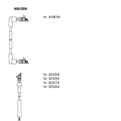 Комплект электропроводки BREMI 800/209