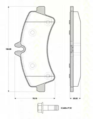 Комплект тормозных колодок TRISCAN 8110 10559