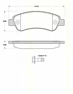 Комплект тормозных колодок TRISCAN 8110 10563