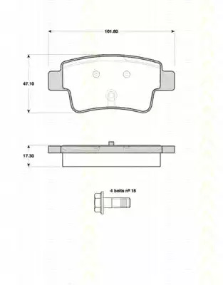 Комплект тормозных колодок TRISCAN 8110 10567