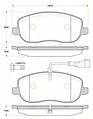 Комплект тормозных колодок TRISCAN 8110 15045