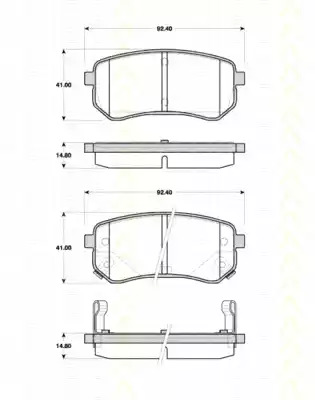 Комплект тормозных колодок TRISCAN 8110 18018