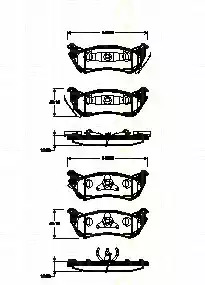 Комплект тормозных колодок TRISCAN 8110 23033