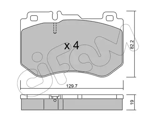 Комплект тормозных колодок CIFAM 822-1018-0 (25997)