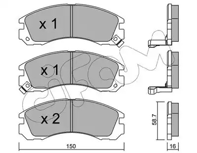 Комплект тормозных колодок CIFAM 822-134-0 (21363, 21768, 21769)