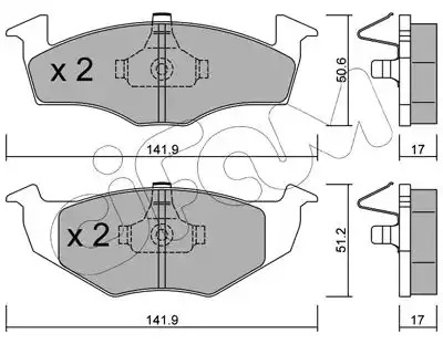 Комплект тормозных колодок CIFAM 822-206-0 (21866, 21868)