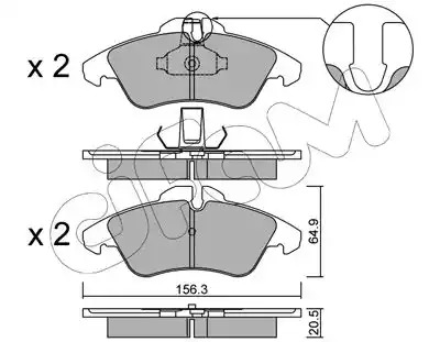 Комплект тормозных колодок CIFAM 822-256-1 (23990, 23991)