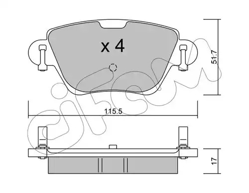 Комплект тормозных колодок CIFAM 822-319-0 (23557)