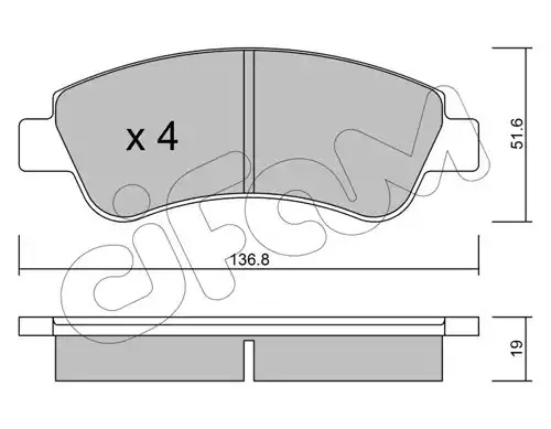 Комплект тормозных колодок CIFAM 822-327-0 (23599, 23954, 24101)
