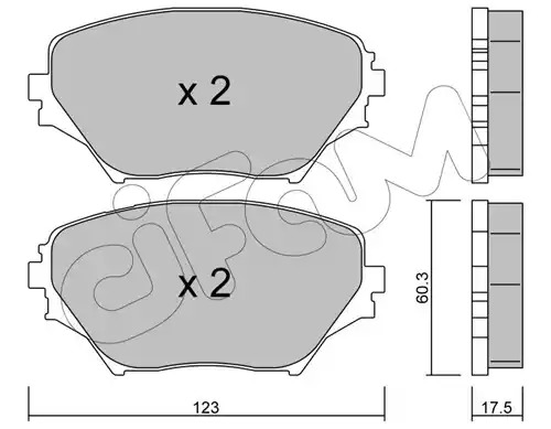 Комплект тормозных колодок CIFAM 822-430-0 (23585, 23586)