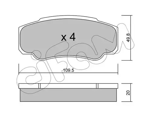 Комплект тормозных колодок CIFAM 822-532-0 (23921)