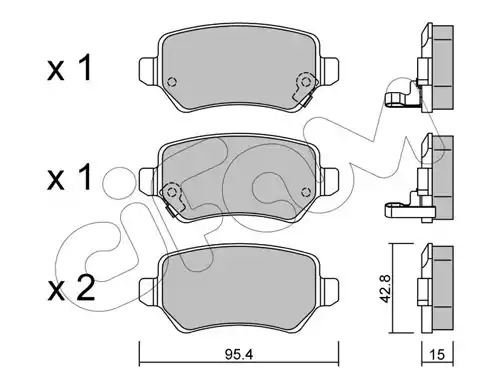 Комплект тормозных колодок CIFAM 822-542-0 (23417, 23654, 23655)