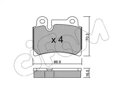 Комплект тормозных колодок CIFAM 822-660-0 (24097)