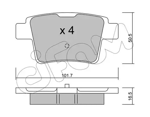 Комплект тормозных колодок CIFAM 822-677-0 (24260)
