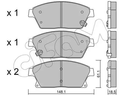 Комплект тормозных колодок CIFAM 822-839-0 (25036, 25034, 25035)