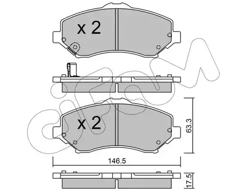Комплект тормозных колодок CIFAM 822-862-0 (24604, 24605)