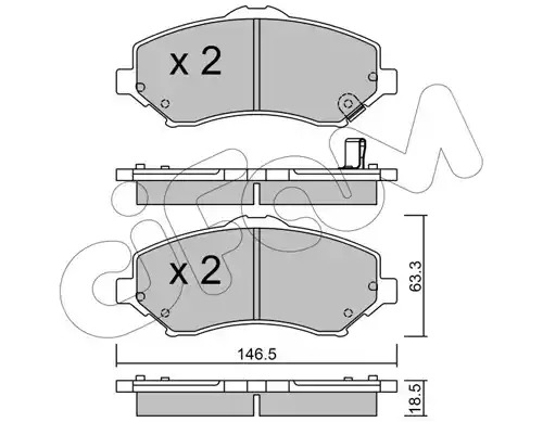 Комплект тормозных колодок CIFAM 822-862-1 (24605)