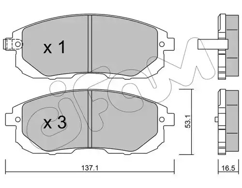 Комплект тормозных колодок CIFAM 822-876-0 (24280, 24281, 24282)