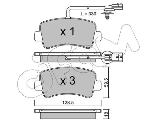 Комплект тормозных колодок CIFAM 822-899-0 (25113, 25112)