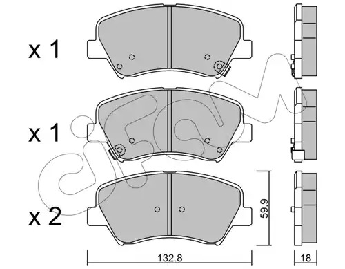 Комплект тормозных колодок CIFAM 822-944-0 (25708, 25709, 25710)