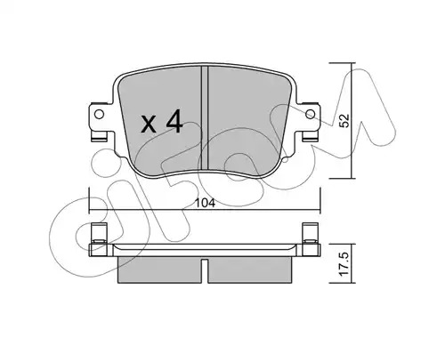 Комплект тормозных колодок CIFAM 822-980-0 (25109, 25110)