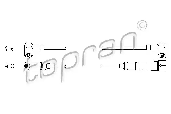 Комплект электропроводки TOPRAN 102 982