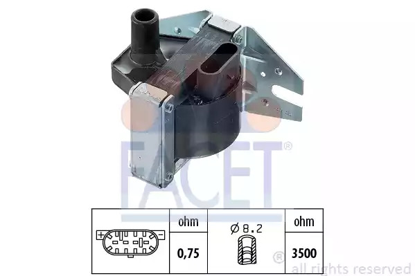 Катушка зажигания FACET 9.6008 (EPS 1.970.108, KW 470 108)