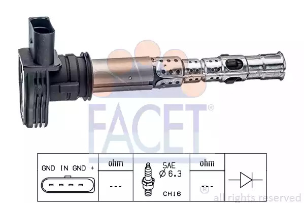 Катушка зажигания FACET 9.6326 (EPS 1.970.426, KW 470 426)