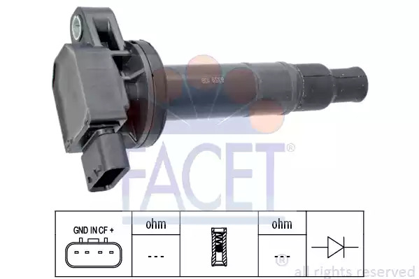 Катушка зажигания FACET 9.6359 (EPS 1.970.459, KW 470 459)