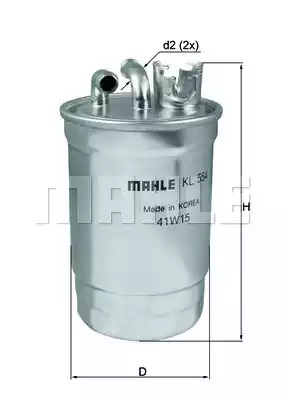 Фильтр MAHLE ORIGINAL KL 554D (70351680)