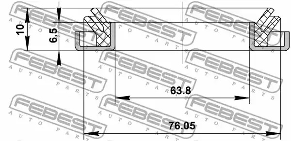 Прокладкa FEBEST 95DDY-75640610X