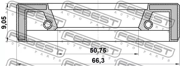 Уплотняющее кольцо FEBEST 95FAY-52660909X