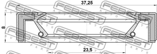 Уплотняющее кольцо FEBEST 95GAY-25370808R