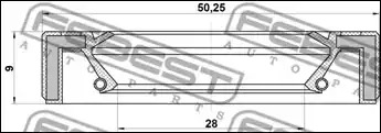 Уплотняющее кольцо FEBEST 95GAY-30500909L