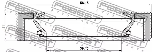 Уплотняющее кольцо FEBEST 95GAY-41581111L