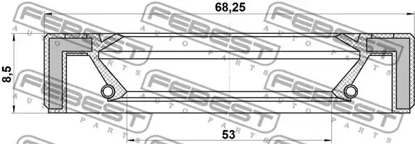 Уплотняющее кольцо FEBEST 95GAY-55680808L
